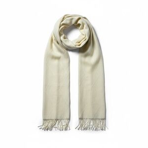 Halogen Nordstrom Wrap Scarf Ivory Fringe Stitch Detail Viscose Blend